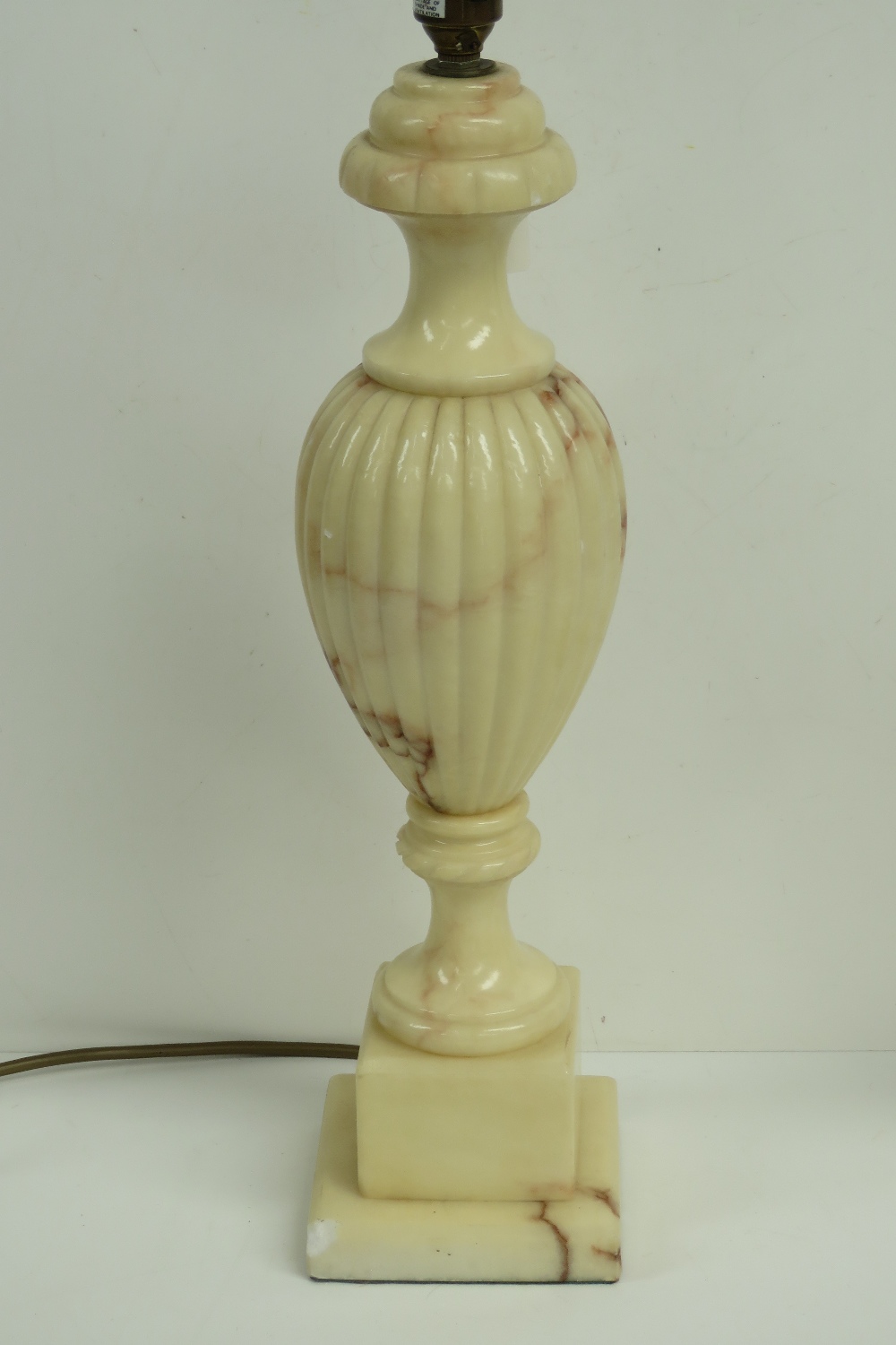 Two alabaster side lamp bases of classical baluster form, - Image 2 of 3