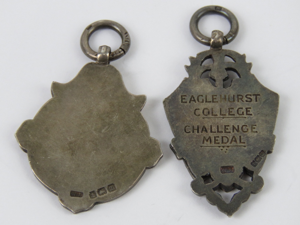 Two HM silver and rose metal medallions, each hallmarked for Birmingham. - Image 2 of 4