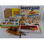 A quantity of vintage Meccano including 'Highway Multikit' and 'No3 Motorised Set'.