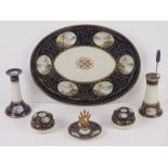 A six piece Noritake dressing table set.