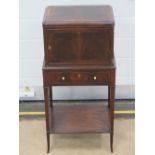 A delightful Georgian side or smokers cabinet on stand,