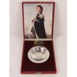 A commemorative HM silver 'Armada' dish for Queen Elizabeth II Silver Wedding Anniversary,