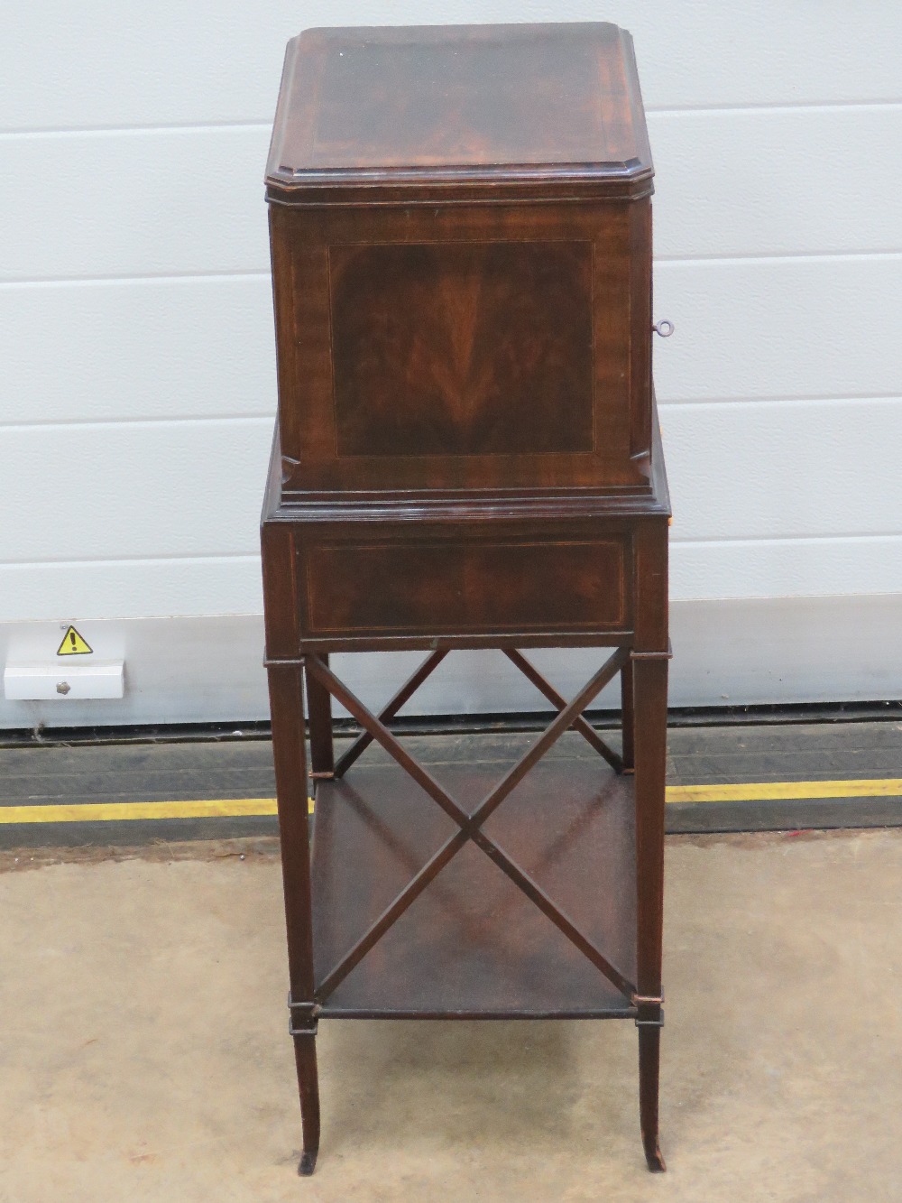 A delightful Georgian side or smokers cabinet on stand, - Image 3 of 3