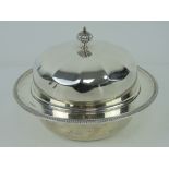 A HM silver chafing dish with liner and divider,
