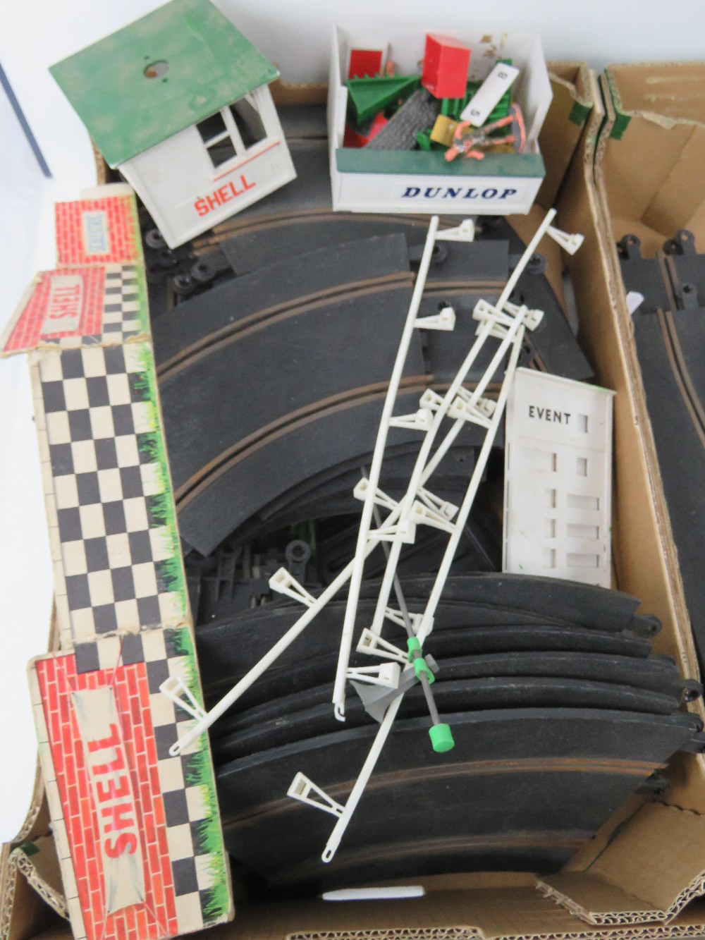 A quantity of vintage Triang Scalextric track and trackside ephemera. - Image 2 of 3