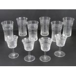 A small quantity of Pal Mal glassware comprising six waisted tumblers and four aperitif glasses.