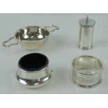 A Mappin & Webb HM silver tea strainer,
