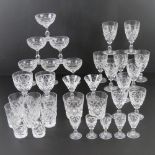 A large quantity of matching Stuart crystal glassware including six wine glasses,