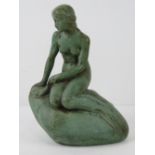 A stoneware figurine of the Little Mermaid, 23cm high.