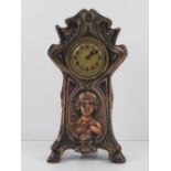 A French Art Nouveau mantle clock c1905 designed by sculptor Paul Duboir (1829-1905),