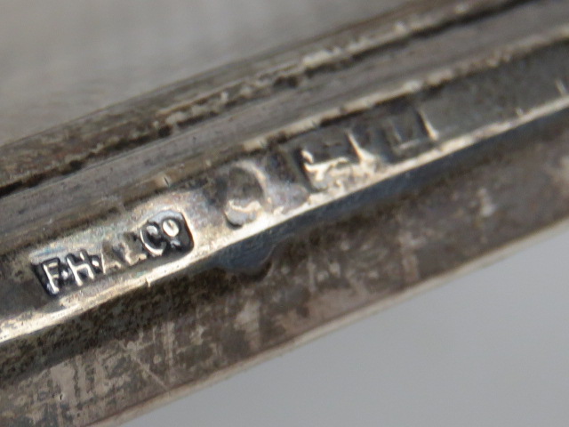 An HM silver dressing table hand mirror together with two HM silver handled butter knives, - Image 3 of 5