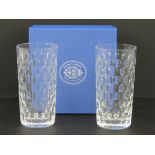 A pair of Saint-Louis for Hermès French crystal 'Cleopatre' high ball tumblers in original box.