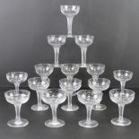 A quantity of six c1930s matching fluted champagne saucers,