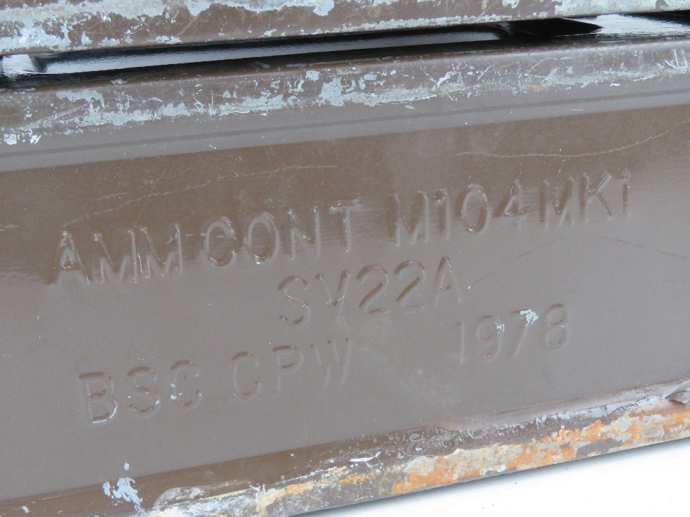 Two British Military ammo tins, with original stencilling, - Image 5 of 6