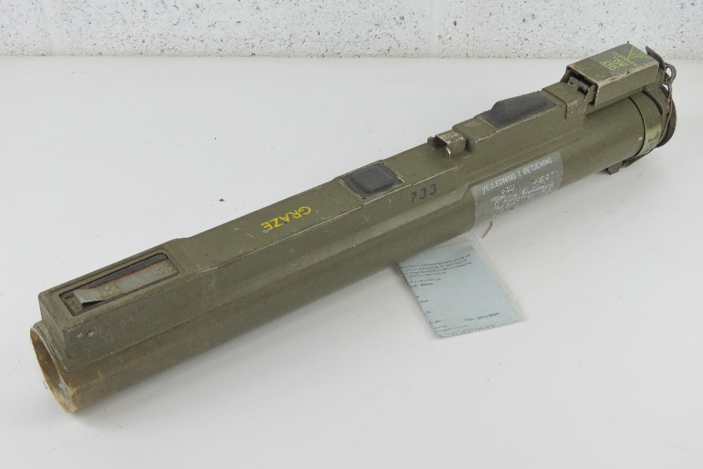 A deactivated M72 LAW 66mm rocket launcher. Opens and closes. UK deactivation cert.