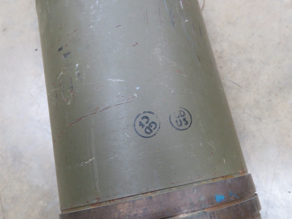 An inert 155mm projectile with fuse standing 70cm high. - Image 2 of 5