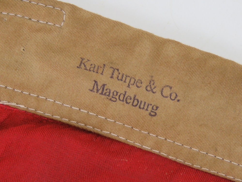 A WWII German Riecheskrieg Flag with maker's mark for Karl Turpe & Co. Magdeburg. - Image 2 of 3