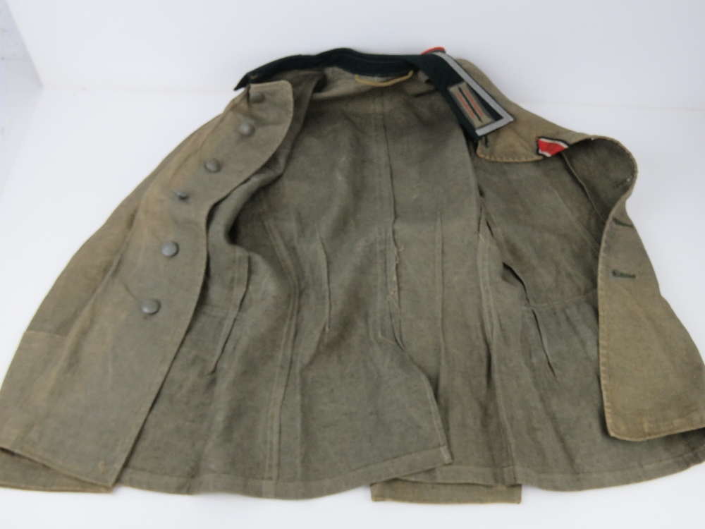 An rare WWII German Heeres Artillery or Gunnery NCO's summer tunic, - Image 4 of 4