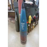 An inert 155mm training projectile with fuse, dated 1981. Standing 85cm high.