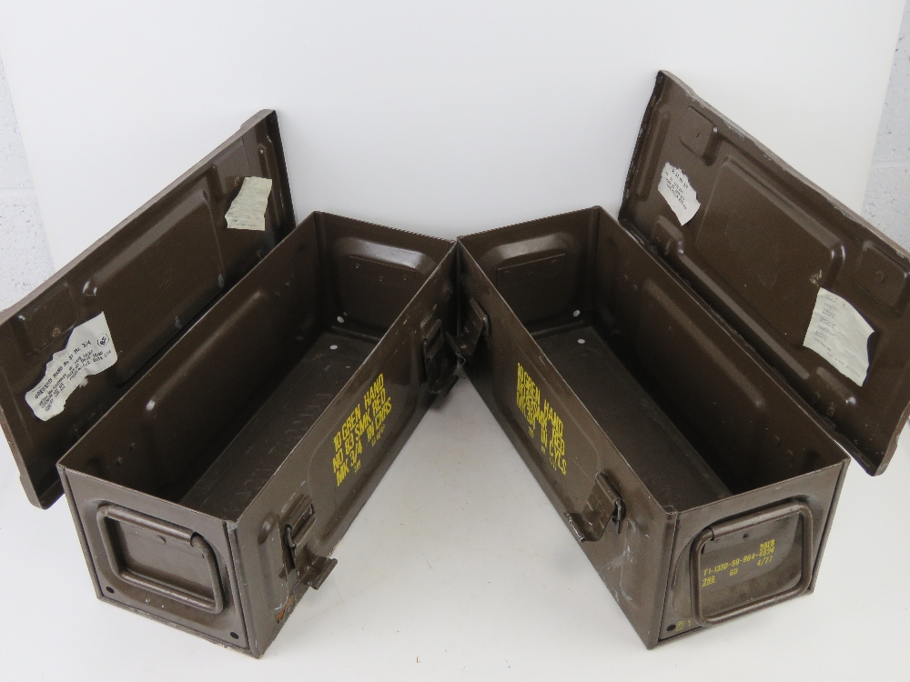 Two British Military ammo tins, with original stencilling, - Image 2 of 6