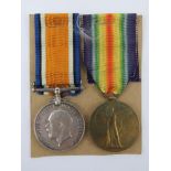 A pair of WWI British medals being War and Victory each with ribbon engraved for 58491 PTE.E.H.
