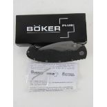 A Boker Plus pocket knife, made from 8Cr13Mov steel, in box.