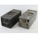 Two WWII German MG08 ammo tins.