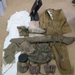 A near complete WWII Russian uniform including rare white,