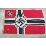 A WWII German Riecheskrieg Flag with maker's mark for Karl Turpe & Co. Magdeburg.
