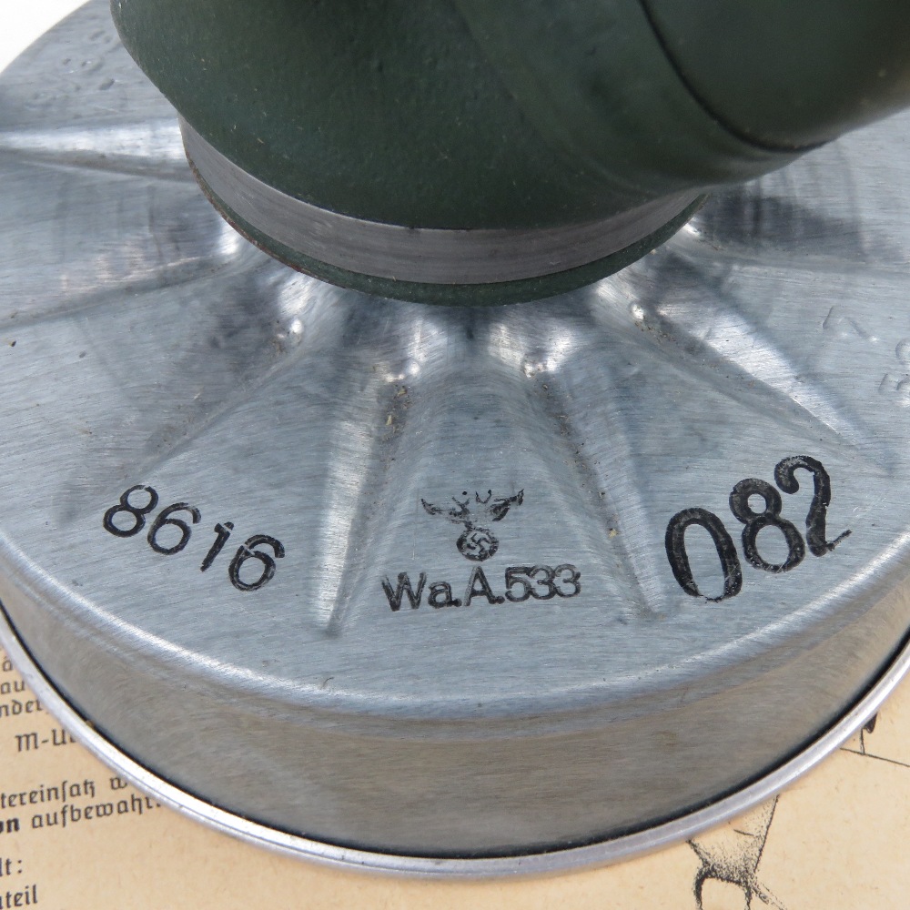 A WWII German civilian gas mask and filter in box with instructions, having German marks. - Image 4 of 4