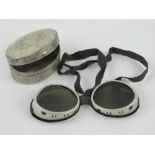 A pair of WWII German Mountain Trooper snow or cold weather goggles,