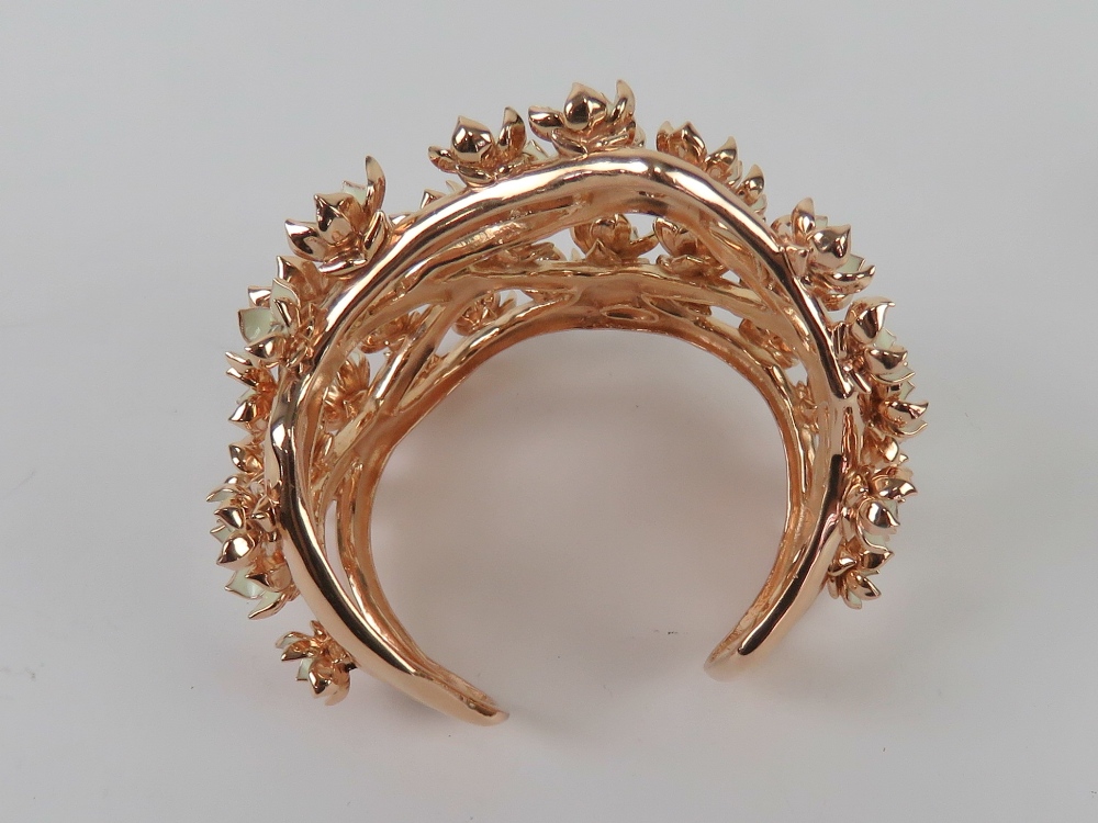 A Shaun Leane HM silver rose gold vermeil Cherry Blossom 'statement cuff', - Image 6 of 6