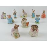 Beatrix Potter Beswick figurines each having brown back stamp.