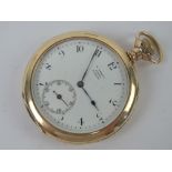 An open faced pocket watch marked W.