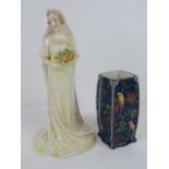 A Royal Doulton figurine The Bride HN1588, a/f,