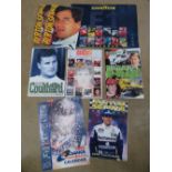 A quantity of Ayrton Senna calendars, some unopened, 1998 x 2, 1999, David Coulthard 1999,
