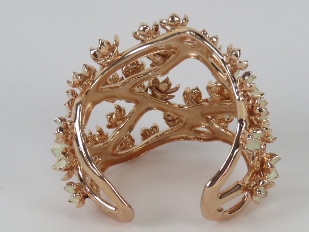 A Shaun Leane HM silver rose gold vermeil Cherry Blossom 'statement cuff', - Image 3 of 6