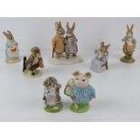 Beatrix Potter Beswick figurines having assorted back stamps including 'John Beswick' signature