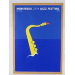 An original framed art poster for the Montreux Jazz Festival 1994, 69 x 99cm, framed, not glazed.