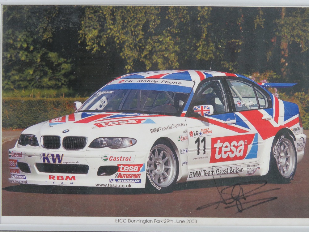 A framed photographic print from the ETCC Donington Park Race Meeting 29th June 2003 signed by Andy - Bild 3 aus 3