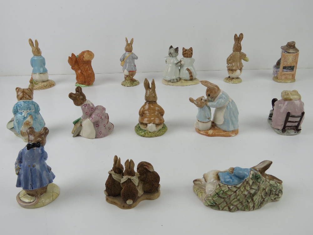 Beatrix Potter Royal Albert figurines including; Squirell Nutkin, Peter in the Goosebury net, - Image 2 of 9
