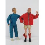 A vintage Action Man made by Palitoy and wearing 'Manchester United' football kit,