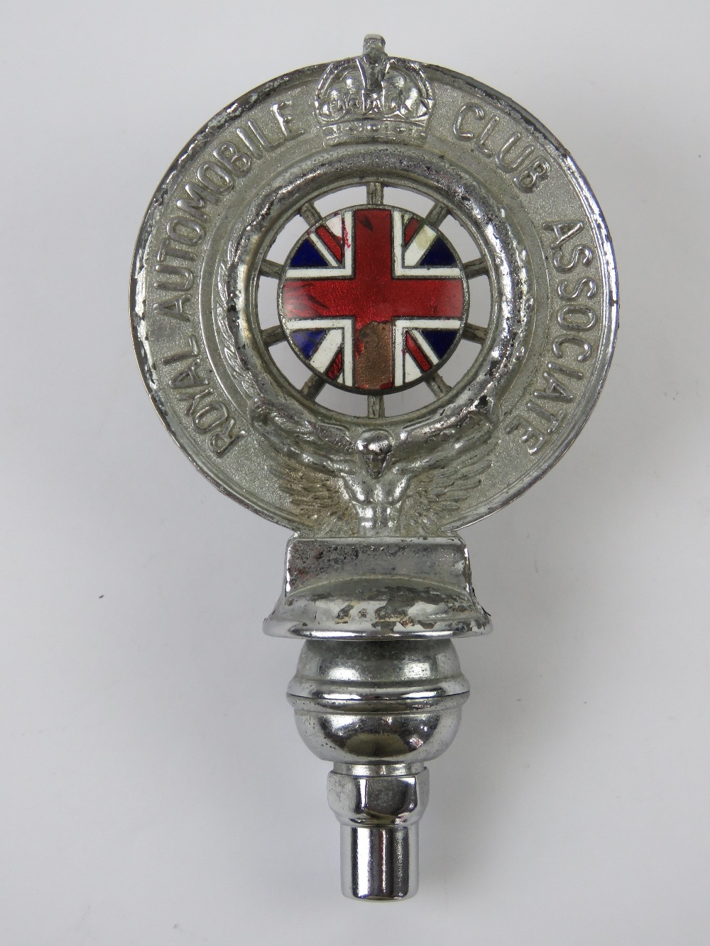 A vintage c1920-1930s Royal Automobile Club Association (RAC) type 5 badge,