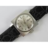 A ladies vintage Tissot Seastar Seven wrist watch having square head with circular silvered dial,