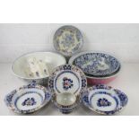 A quantity of Victorian and later meat plates, wash bowls, cheese dish, etc. Various makes, a/f.