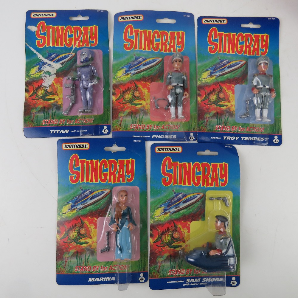 A quantity of five Matchbox Stingray figurines in original packaging, c1990s. - Image 4 of 5