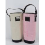 A pair of Moet & Chandon champagne cool bags in original and rose.