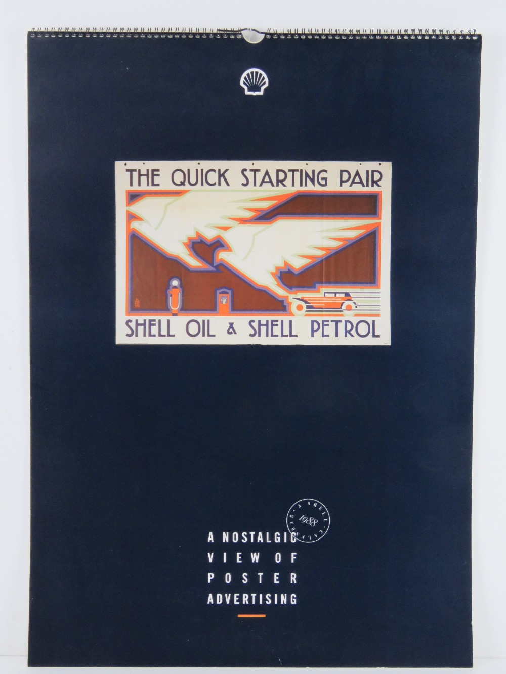 A 1988 'Quick Starting Pair' Shell Oil and petrol nostalgia calendar in 'as published' condition.