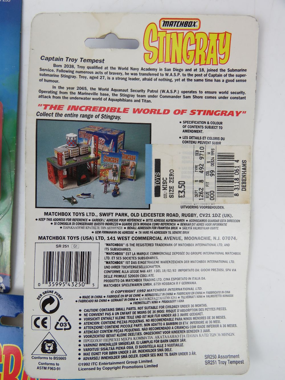 A quantity of five Matchbox Stingray figurines in original packaging, c1990s. - Image 5 of 5