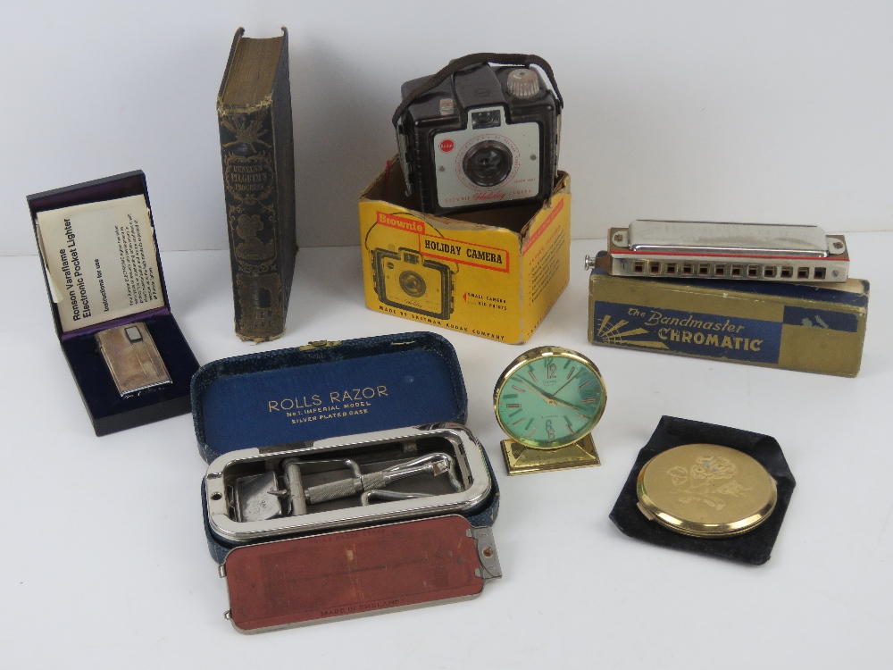 A quantity of assorted collectables including Ronson Varaflame electronic pocket lighter in box,